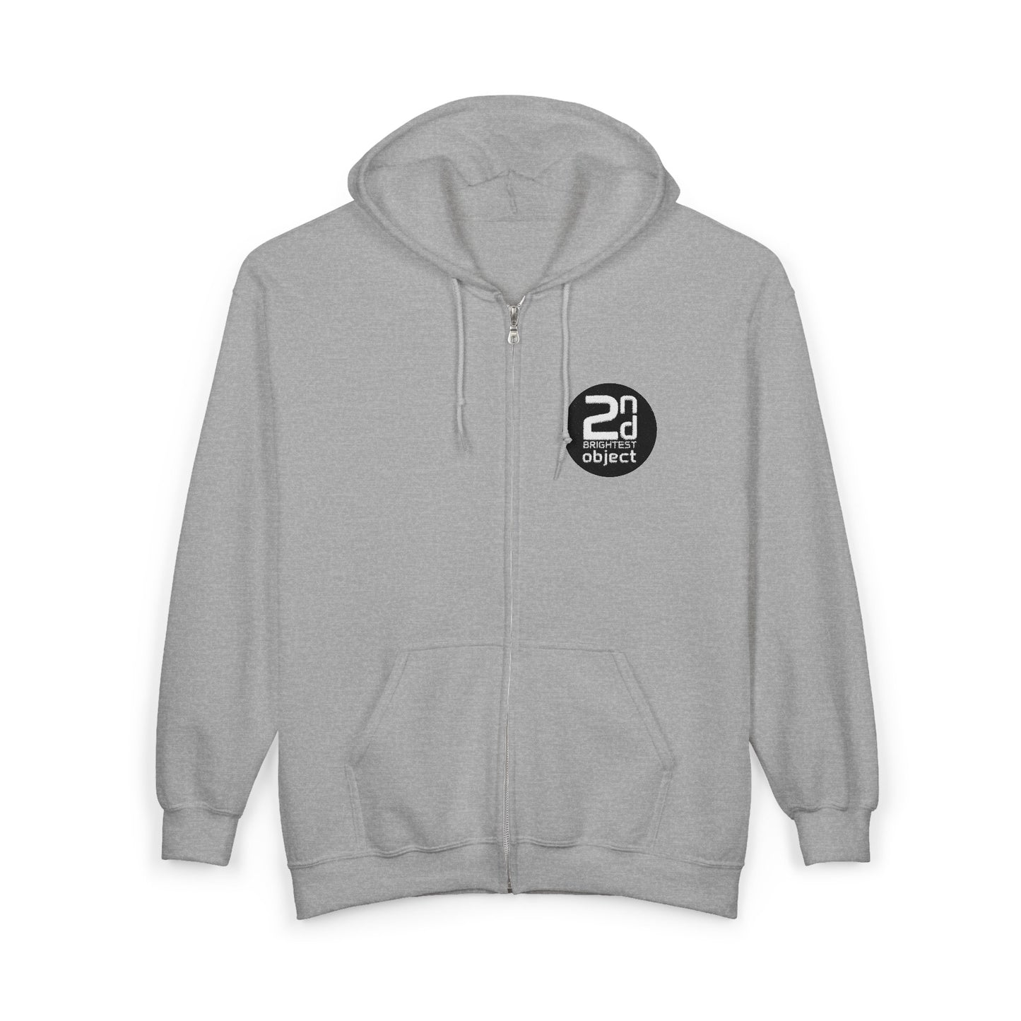 Unisex Embroidered Logo Zip Hoodie [Heavy Blend™]