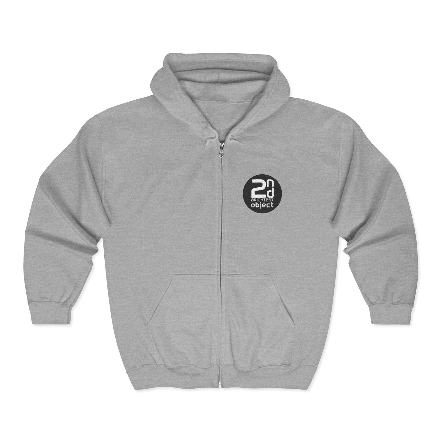 Unisex Embroidered Logo Zip Hoodie [Heavy Blend™]