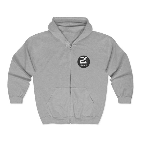 Unisex Embroidered Logo Zip Hoodie [Heavy Blend™]