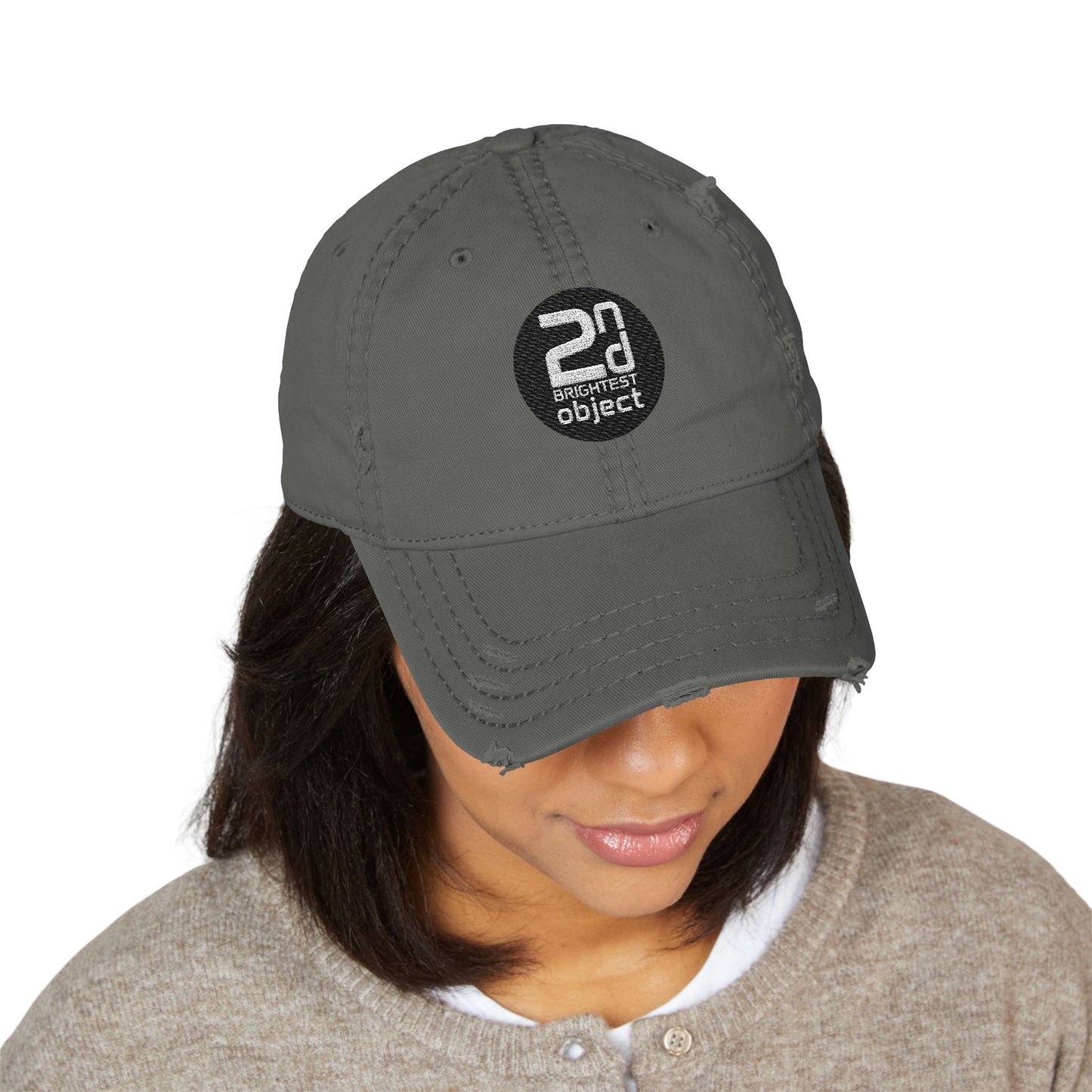 Distressed Cap with Embroidered 2BO Logo [Pre-Shrunk Cotton]
